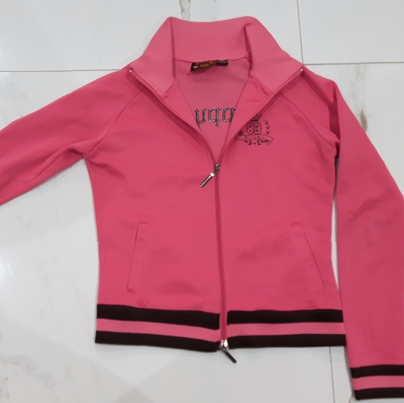 Varsity Style "Preppy Girl" logo zip sweater•S/M - Picture 7 of 9